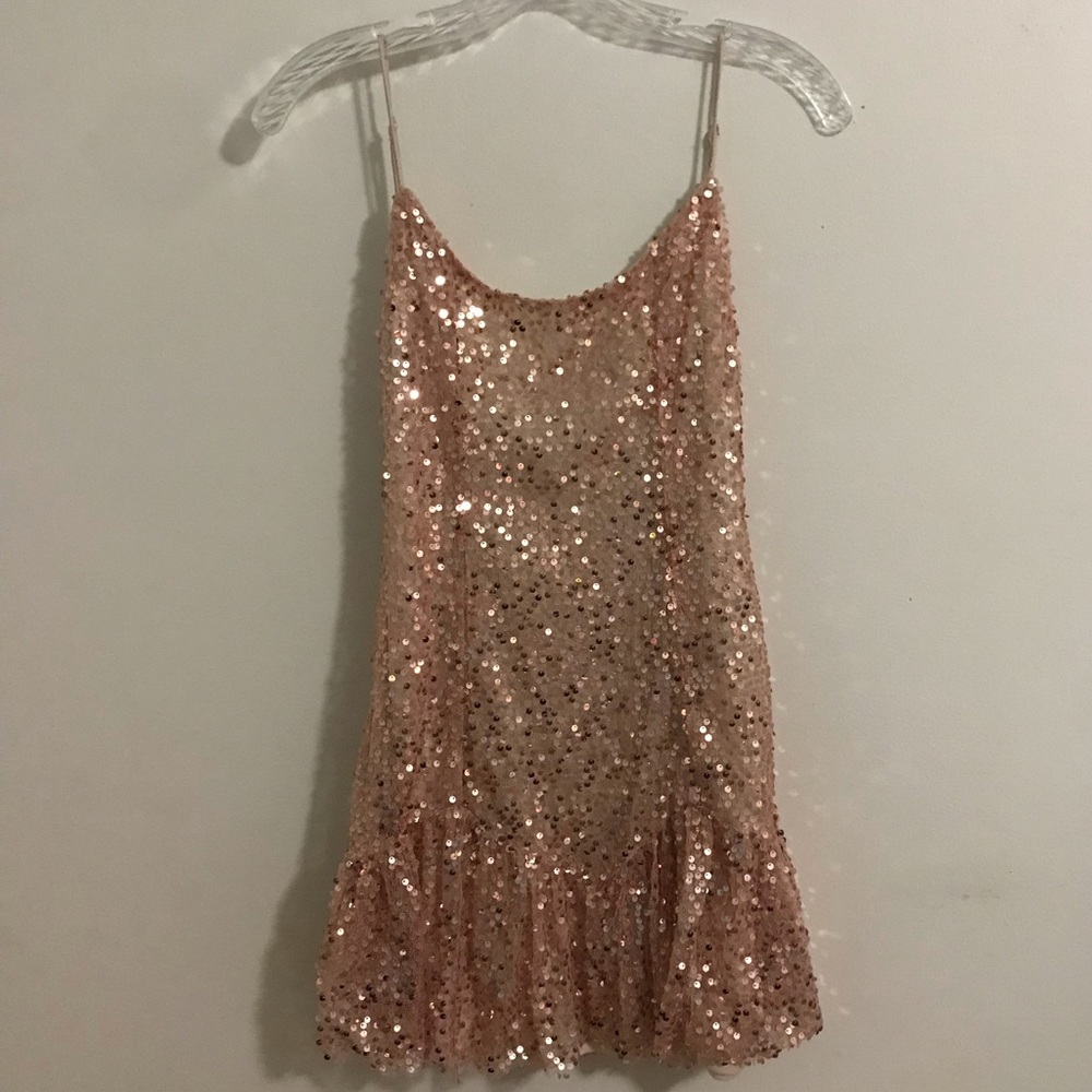 Birthday Behavior Dress Rose Gold (Hello Molly)